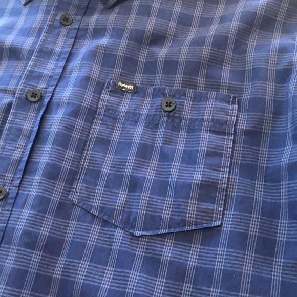 Hurley Men’s Plaid Button-Down - XXL - Navy - Picture 3 of 4